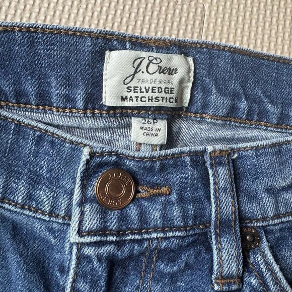 J.CREW Denim - J Crew Selvedge Matchstick Straight Jeans Womens Size 26 Petite Premium Denim